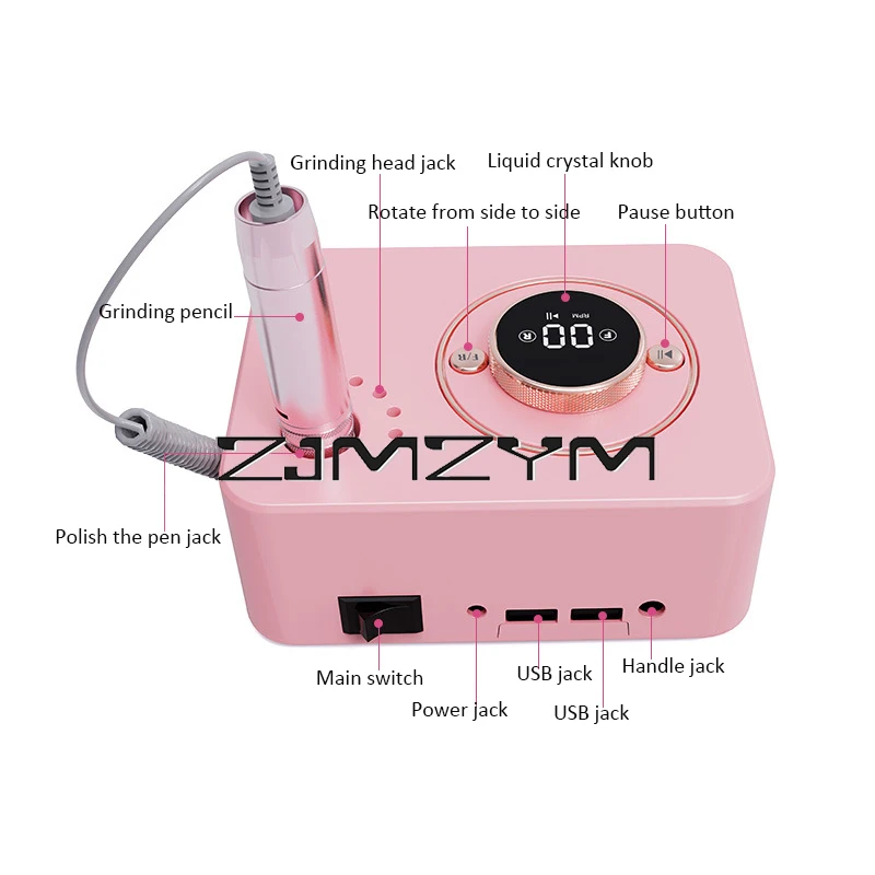 35000RPM Electric Nail Drill Manicure Machine Nail Salon Equipment For Nail Gel Remove Nails Sander