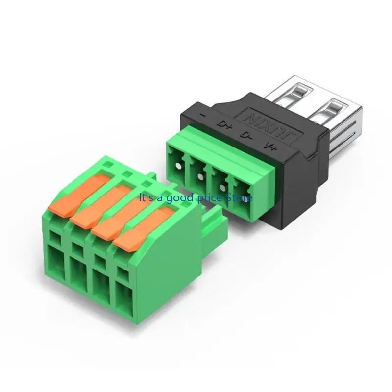 USB 2.0 Male Female Screw Terminal Connector Quick Press No Solder Plug For Data Cable Keyboards Mouse Repair