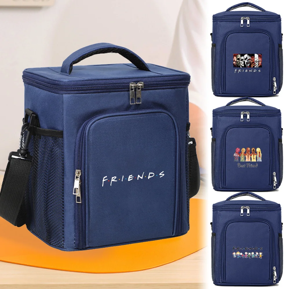 

Ice Pack Outdoor Camping and Picnic Organizer Box Fresh Food Delivery Container Friends Printing Series Refrigerator Bag