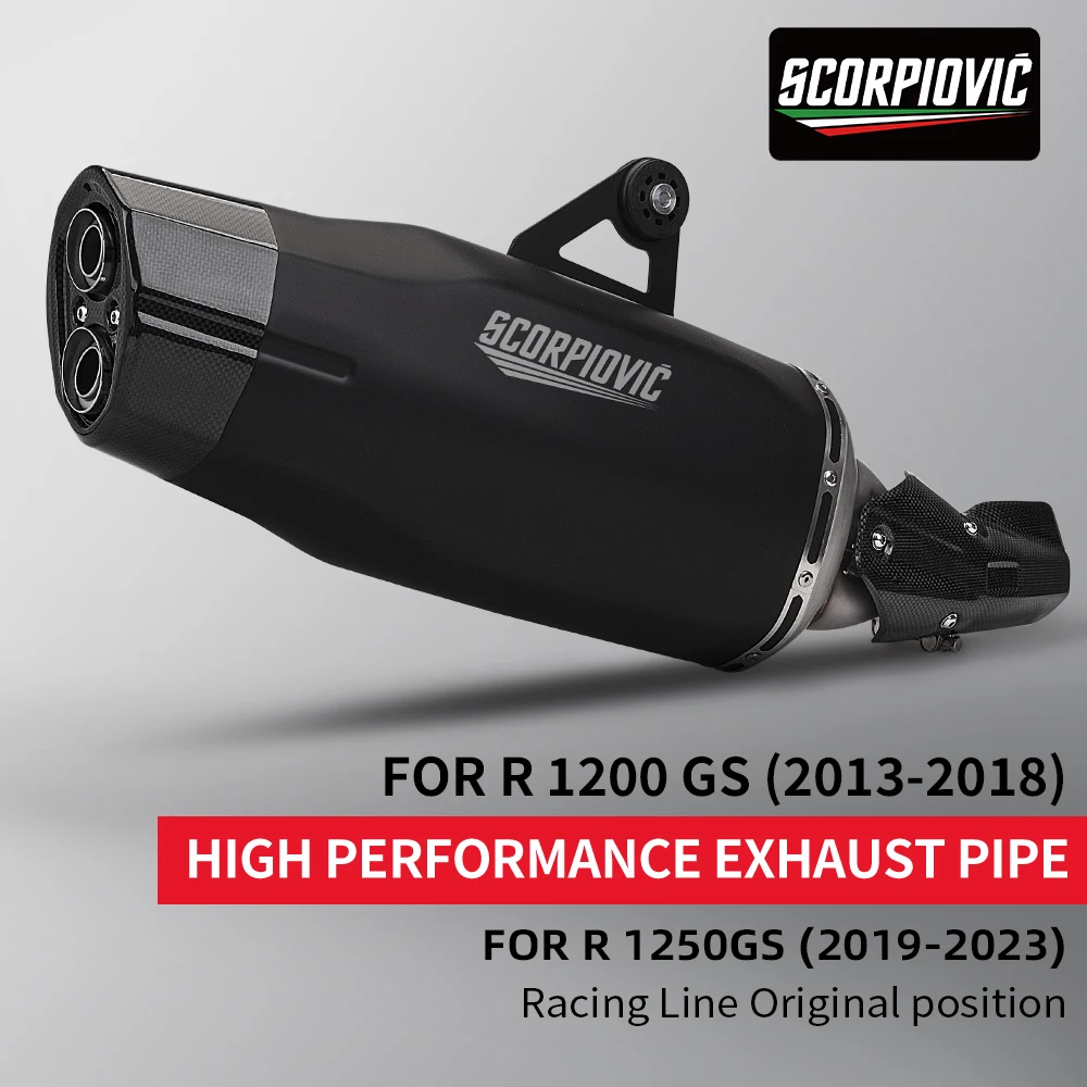 High Performance Full System Exhaust For R1200GS ADV 2013-2018 R1250GS Motorcycle Complete Exhaust System Modified Exhaust Pipe