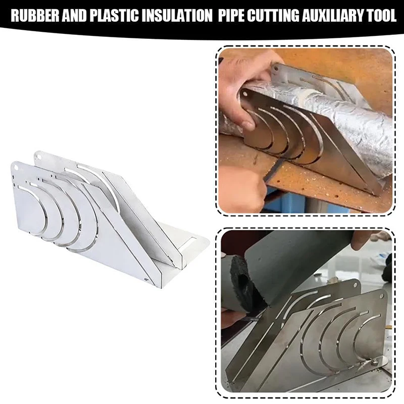 Professional Foam Pipe Cutter Tool Precision 45° Rubber Insulation Pipe Cutter Adjustable Size Cutting Fixture Pipe Cutting Tool
