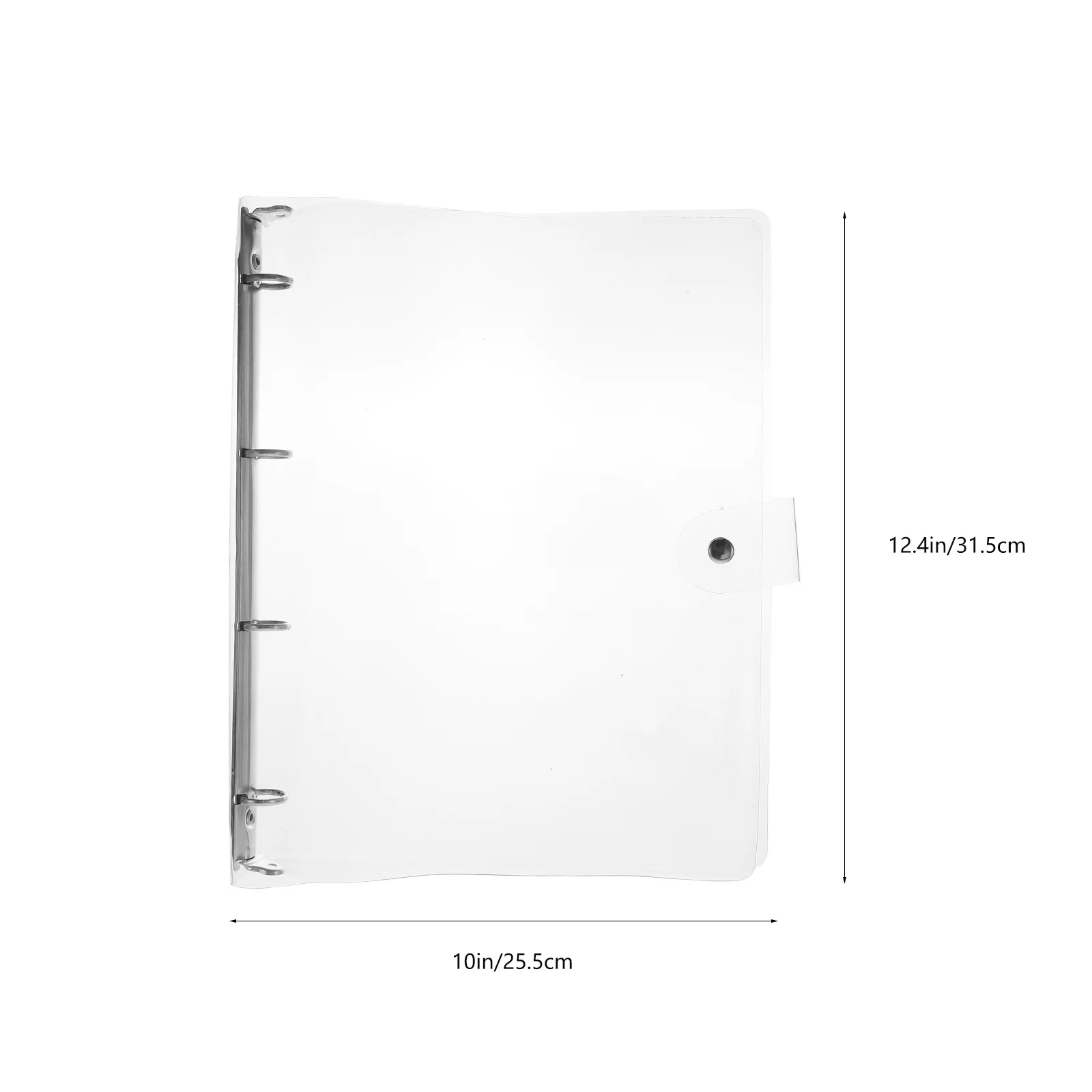 1 pz Trasparente A4 Raccoglitore Borsette di Plastica Della Copertura Del Notebook Per 4 Anello Loose-Leaf Planner Notepad Caso di Materiale Scolastico Per Ufficio file