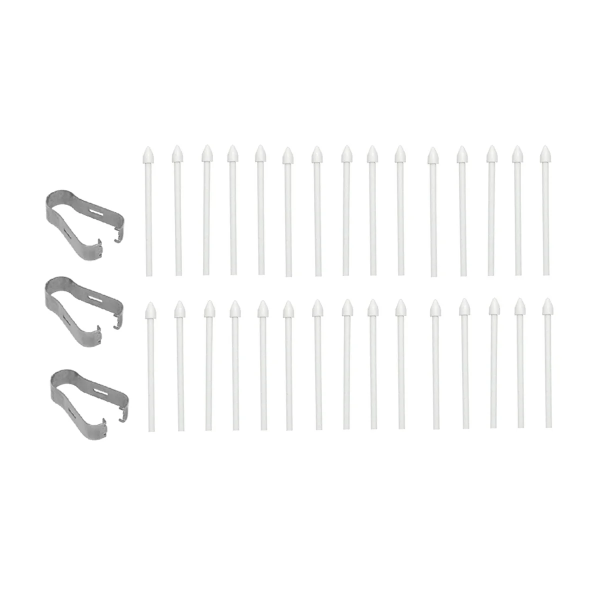 30 Pcs Touch Stylus Pen Nib Soft Pen Tips Replacement for Galaxy Tablet Phone S6 NOTE 10 20U with Tool White