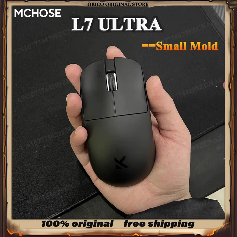 

Hot Sales MCHOSE L7 Ultra Customized Gaming Mouse 8K Polling Rate With 8K Dongle 39g Lightweight 2.4g BT Three mode Wireless