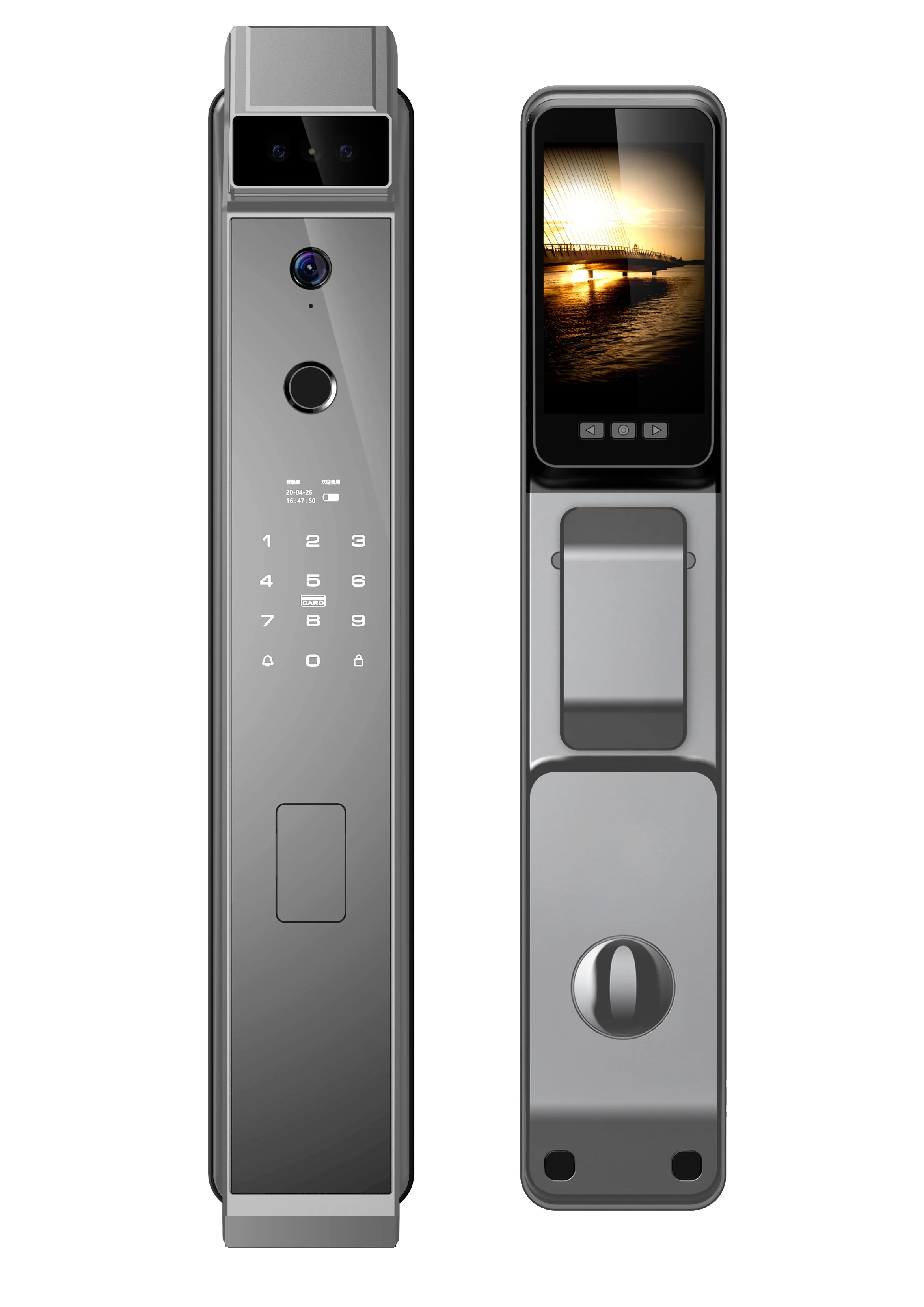 F5 High Quality Digital Smart Door Lock with Android Operation System Tuya WiFi Connectivity Black Aluminium Housing Good Home