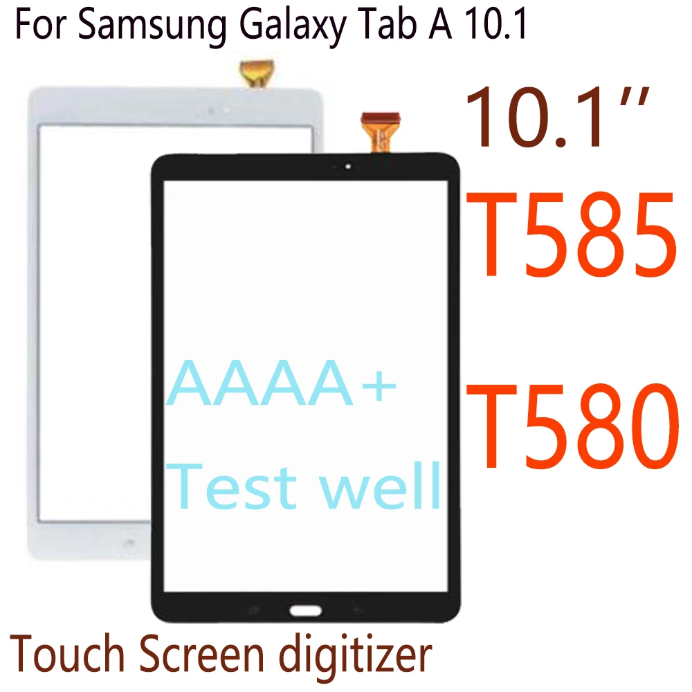 For Samsung Galaxy Tab A 10.1 2016 T580 T585 SM-T580 SM-T585 Touch Screen Digitizer Sensor Panel Front Glass Tablet Replacement