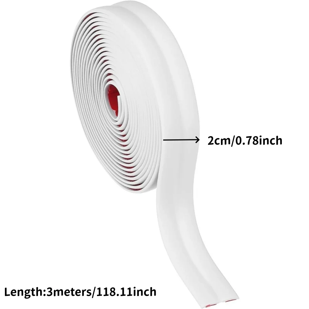 1PC 3metersx2cm Flexible Wall Corner Protector Moulding Trim Peel and Stick Wall Protector Self Adhesive Molding Trim Strip