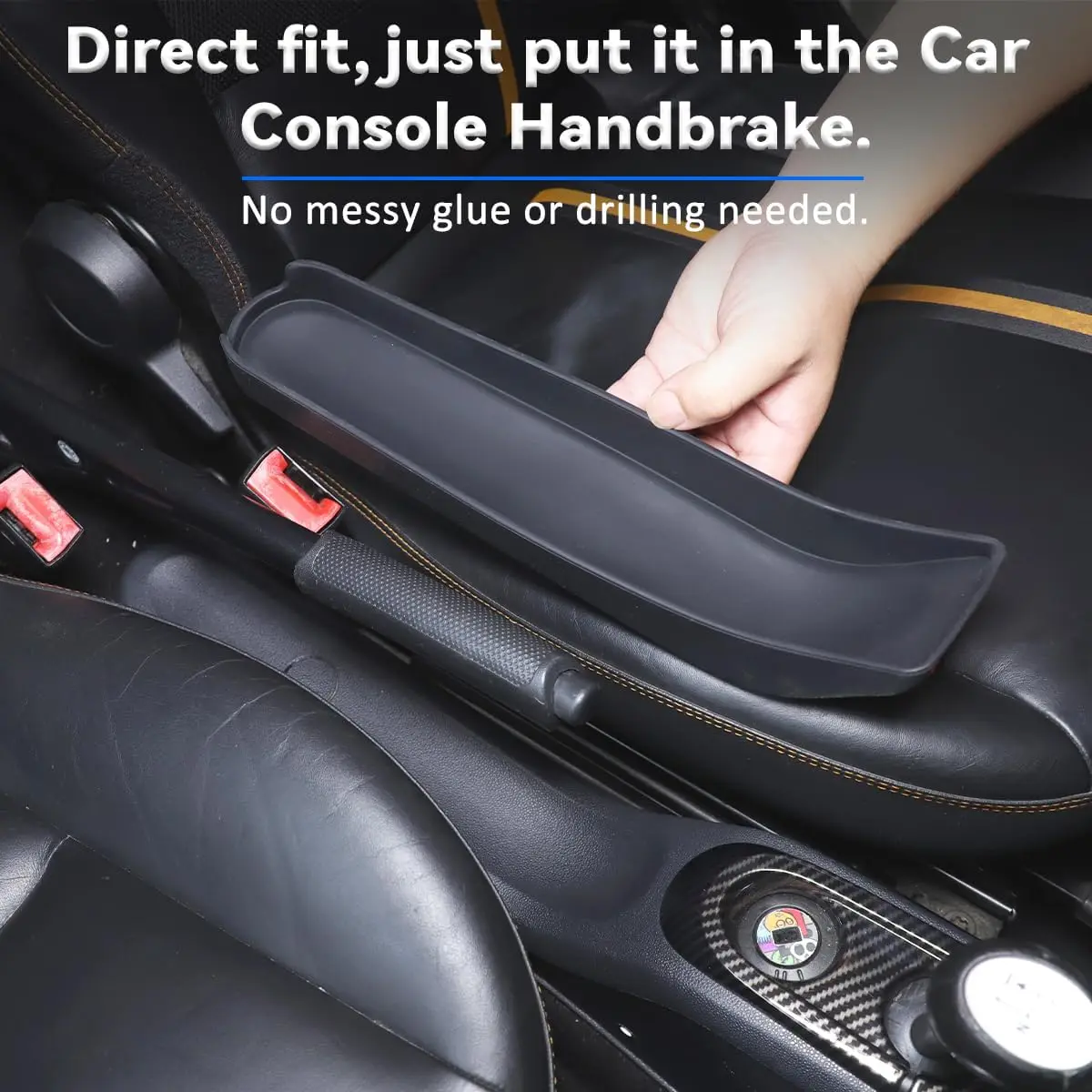 

1PCS Silicone Central Control Handbrake Storage Box For Mercedes-Benz Smart 2009-15 Gear Side Storage Box Phone Tray Container