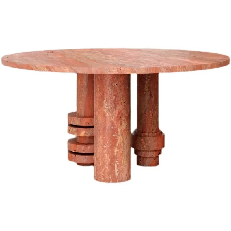 

Luxury modern red fiberglass sticker, dining table, living room, large home furniture