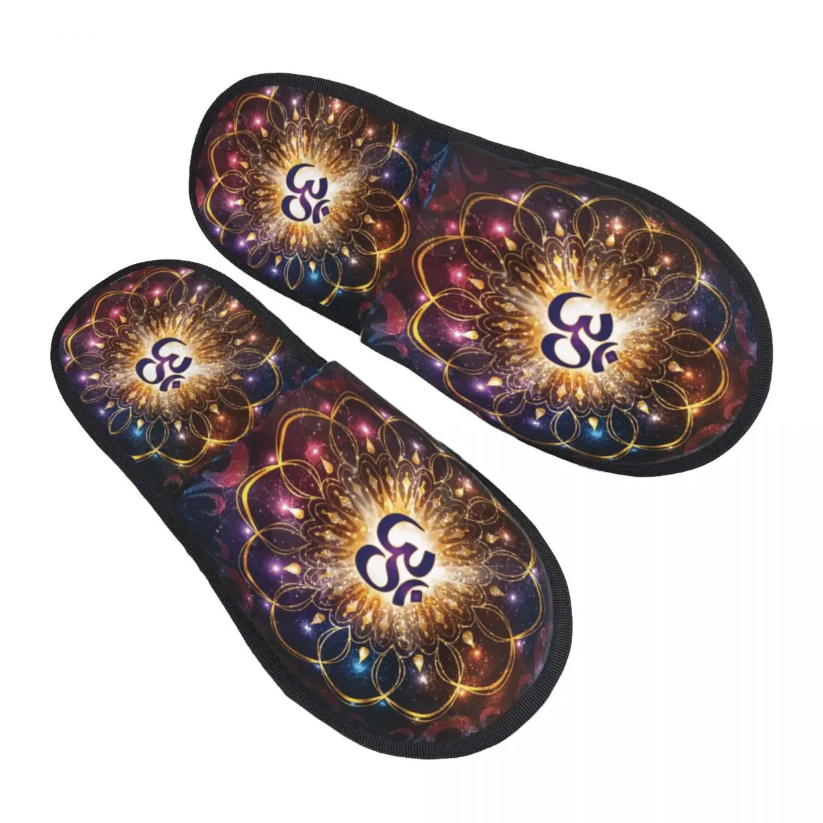 

Пользовательские гостевые тапочки The Higher Power Of Om для ванной комнаты, женские домашние тапочки с сакральной геометрией и мандалой