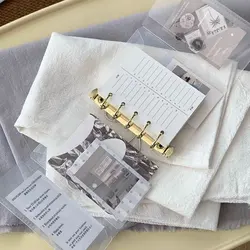 M5 Transparent Four Fold PP Loose Leaf Cover Sketchbook Accessories Diary Office School Stationery Supplies