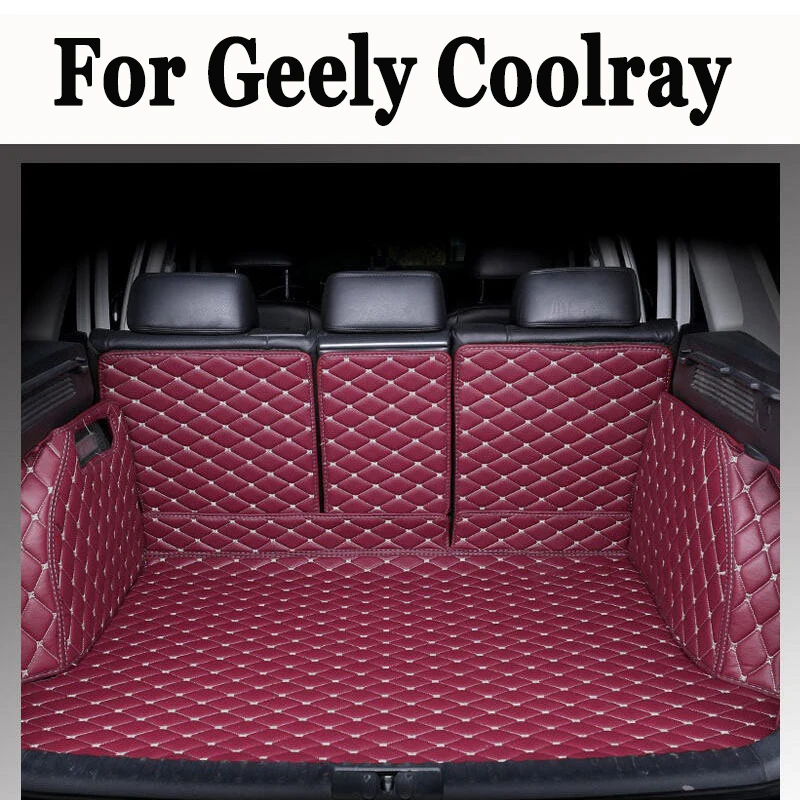 

For Geely Coolray 2019 2020 2021 2022 2023 2024 Car Boot Mat Rear Trunk Liner Cargo Leather Floor Carpet Tray Accessories Mats