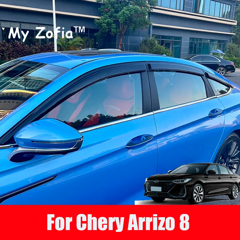 

For Chery Arrizo 8 2023 2024 2025 Car Window Visor Sun Rain Guard Side Window Deflector Weather Shield Decoration Accessories