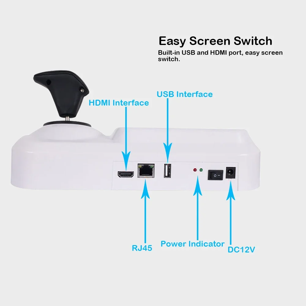 Securexpert 5 inch LCD H.265 Screen Onvif 3D CCTV IP PTZ joystick controller keyboard with HDMI USB for IP PTZ Camera Security