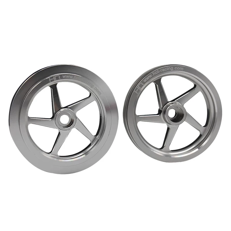 Hot Racing HOR51501(Blk)/HOR51508(Sil) Alum Galaxy 5-Spoke Wheels (2pcs, Tires Not Incl.) for 1/8 Kyosho NSR500/RGV-T