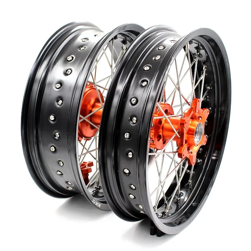 

【2025】 Supermoto Cush Drive Wheels Set Fit For KTM690 SMC 2008-2011 Enduro R 2009-2022 Racing Supermoto Rims
