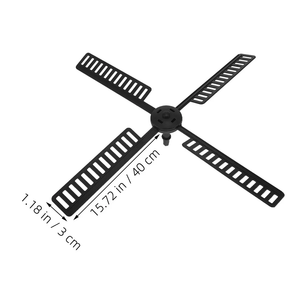5Sets Garden Windmill Blades Replacement Set Waterproof Plastic Rotating Dutch Windmill Decor for Yard Outdoor Decoration