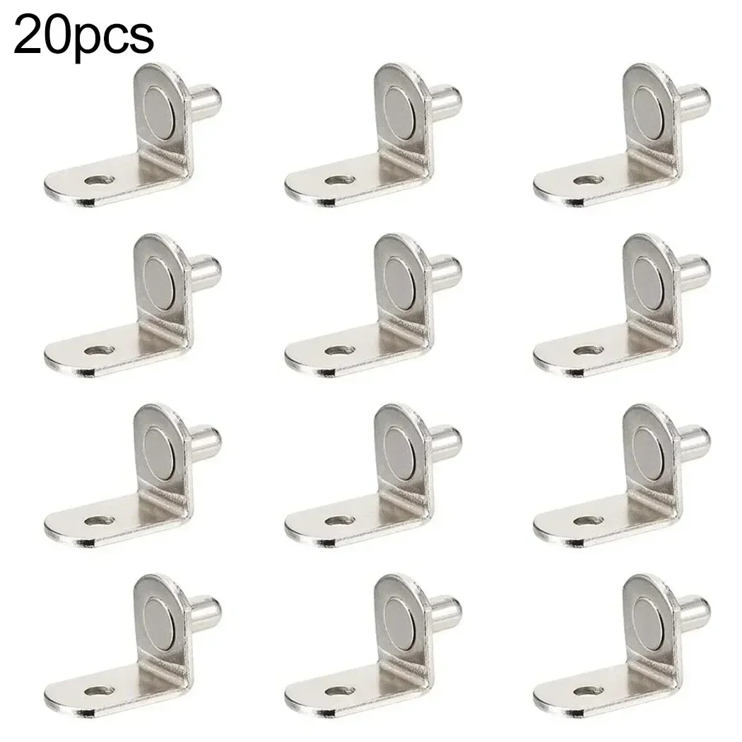 

20Pcs Shelf Brackets Support Studs Pegs 5mm Metal Pin Shelves Seperator Shelf Studs Pegs Metal Pin Holder