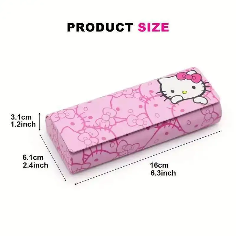 Hello Kitty Hard Glasses Case,Cute Cartoon Print Eyeglasses Storage Box,Portable Anti Shock Sunglasses Protective Women & Girls - view 6