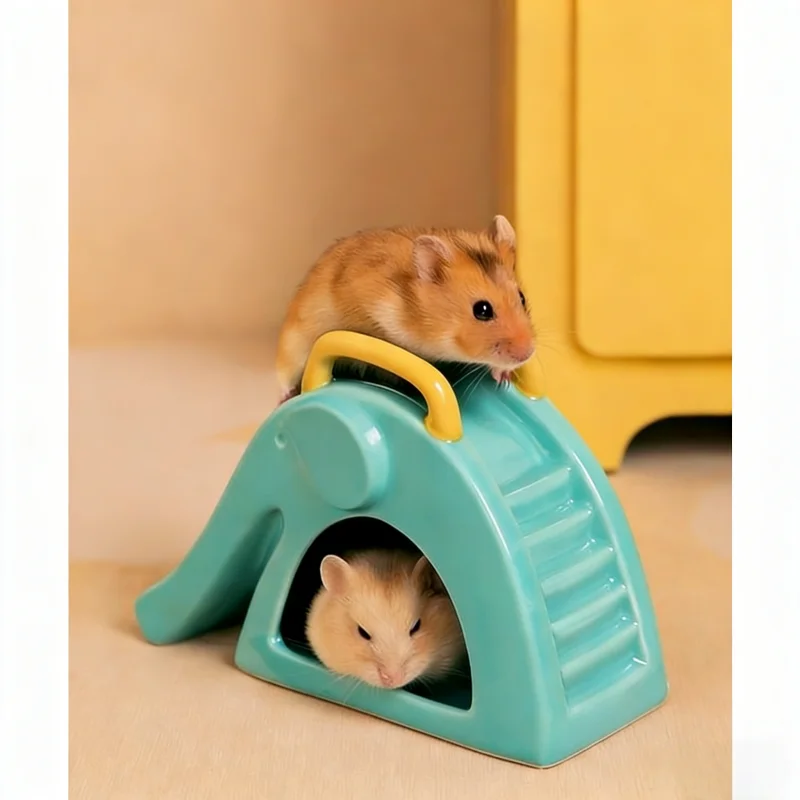 Cute Ceramic Elephant House Pet Items Hamster Cage Small Animal Supplies For Rabbit Ferret Rat Chinchilla Hedgehog Pet Products