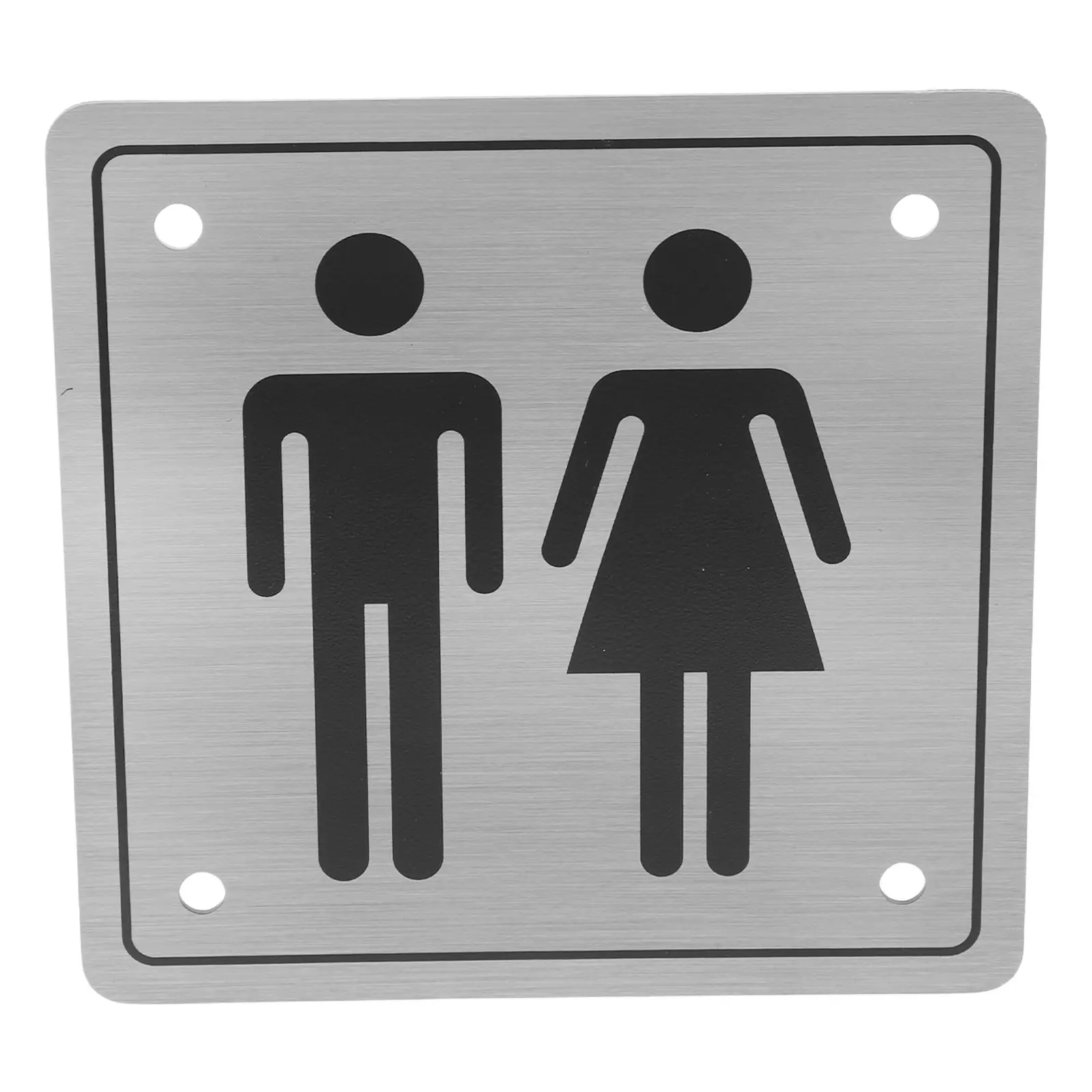 ステンレス鋼のトイレ看板浴室ドア看板素材モダンなデザインの交通安全マーカーインジケーター