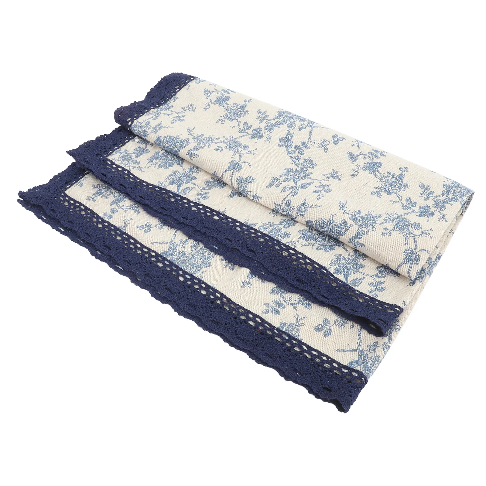 

Cotton Linen Lace Tablecloth Rustic Vintage Floral Table Cloth Soft Breathable Farmhouse Dining Room Outdoor Decor Washable