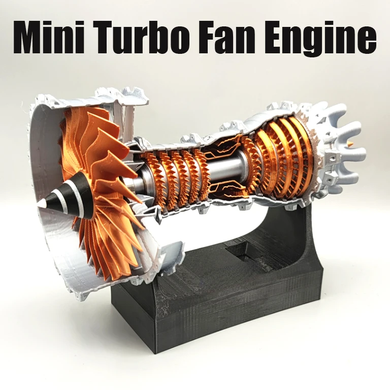 150+ Mini Turbo Fan Engine Assemble Aircraft Engine Model DIY Make Electric Science Experiment Toy Display Gift