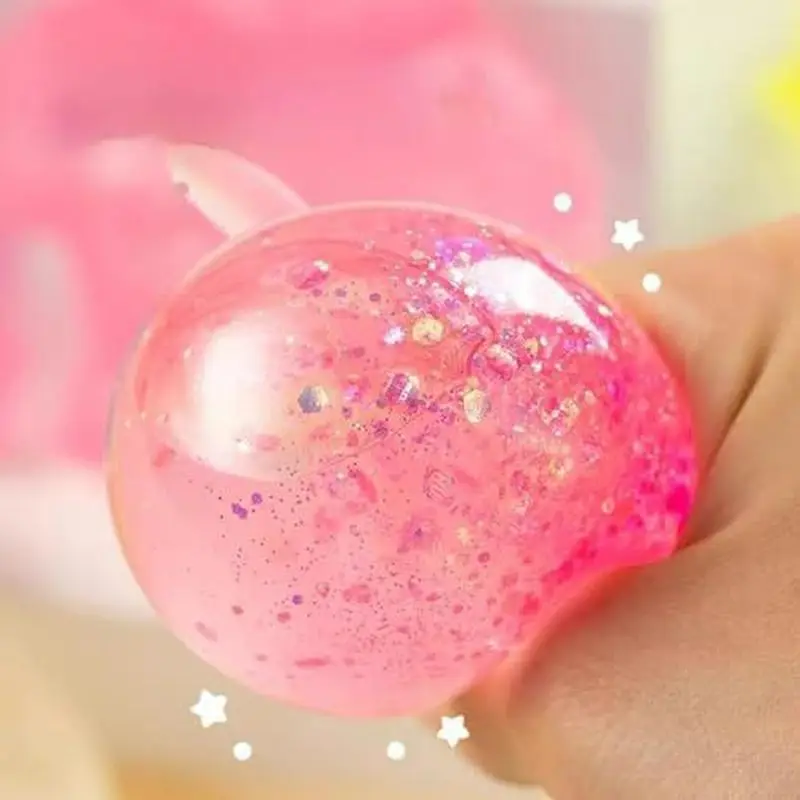 Glitter Dachshund Soft Stretch Squeeze Gadget Shiny Filled Sensory Hand Vent Tool Anti Anxiety Stress Relief Decompression Gift view 3
