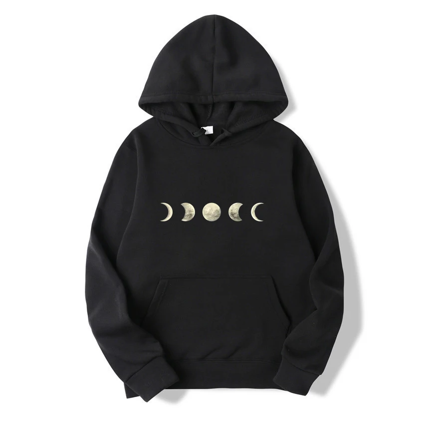 Moon Print Hoodies for Women Men Harajuku Summer T Shirt New Fashion Black Tops Funny Female T-shirt Casual Tee Woman Clothes