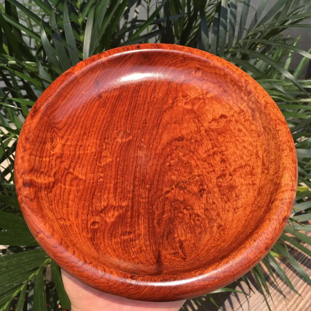 

Creative Redwood Fruit Tray Tea Tray Myanmar Hua Li Wood Large Fruit Purple Camphor Overall Wood Root Carving