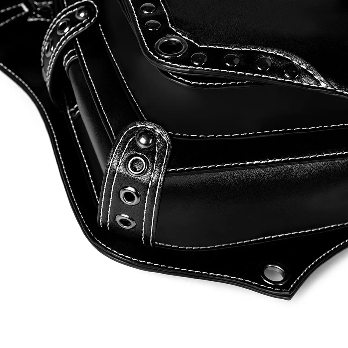 Men Punk Style Vintage PU Waist Pack, Multi-Purpose Drop Leg Bag for Men, Motorcycle Bike Outdoor Travel Hiking Hip Belt Bag