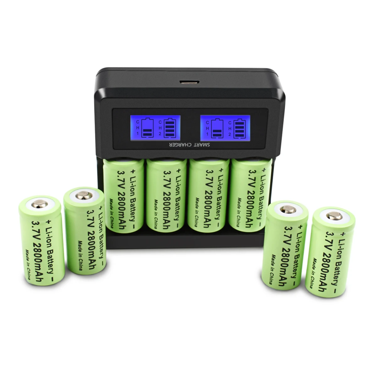 BATTOOL 3.7V 2800mAh Li-ion For 16340 Battery CR123A Rechargeable Batteries CR123 for LED Flashlight Cell,Security Camera