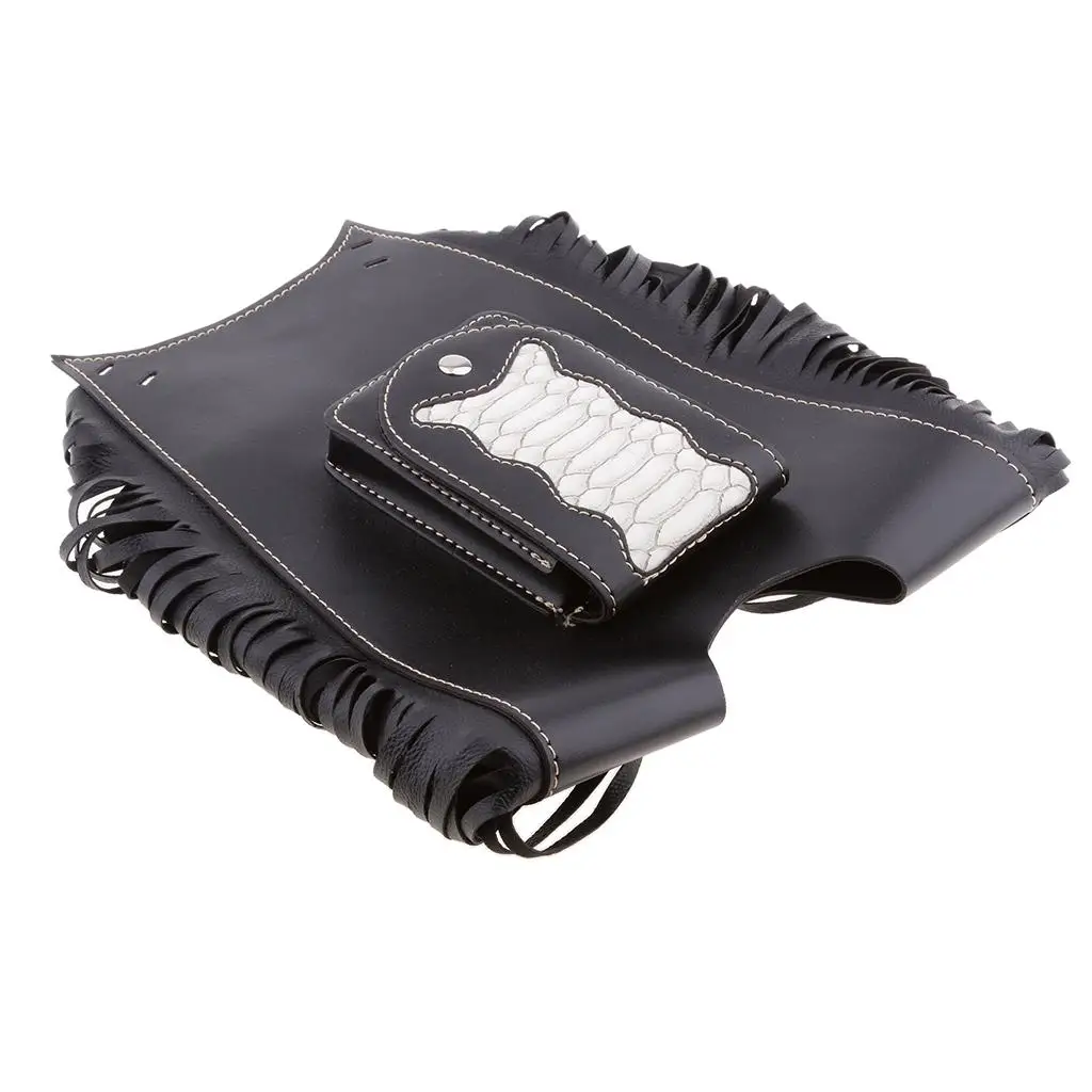 Motorcycle Tank Cover Panel Bag Durable PU Leather Storage Pouch for Rear Motorcycle Carrier Tool Bag
