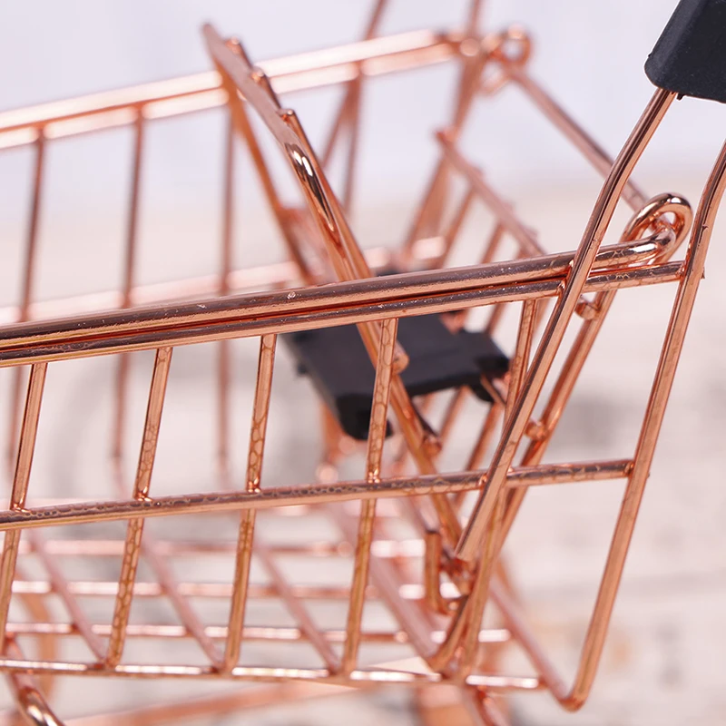 Mini Shopping Cart Trolley Home Office Sundries Storage Ornaments Children\'s Toy