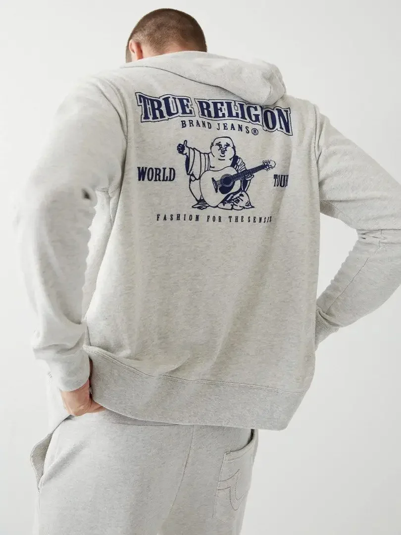 

Oversized Hoodie Sweatshirt Zipper American Retro Hoodie Y2K Clothes Mens Harajuku Gothic Buddha Graphic Letter Print Jacket