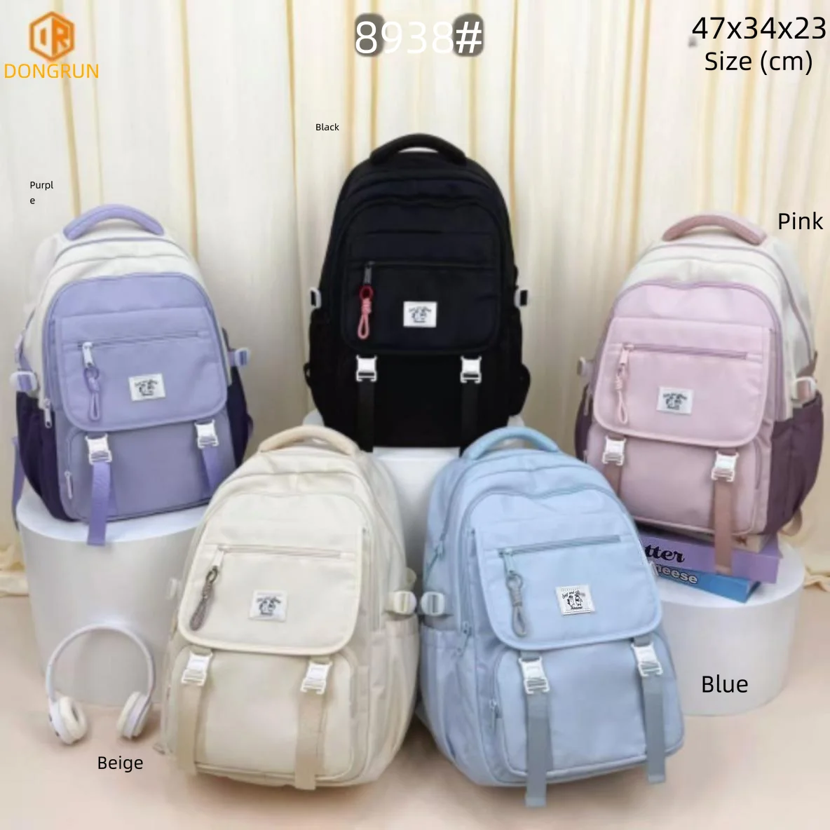 New Leisure School Bag Boy Girl Middle High Student Shoulder Backpack Large Capacity Light Water Proof Mochila Escolar