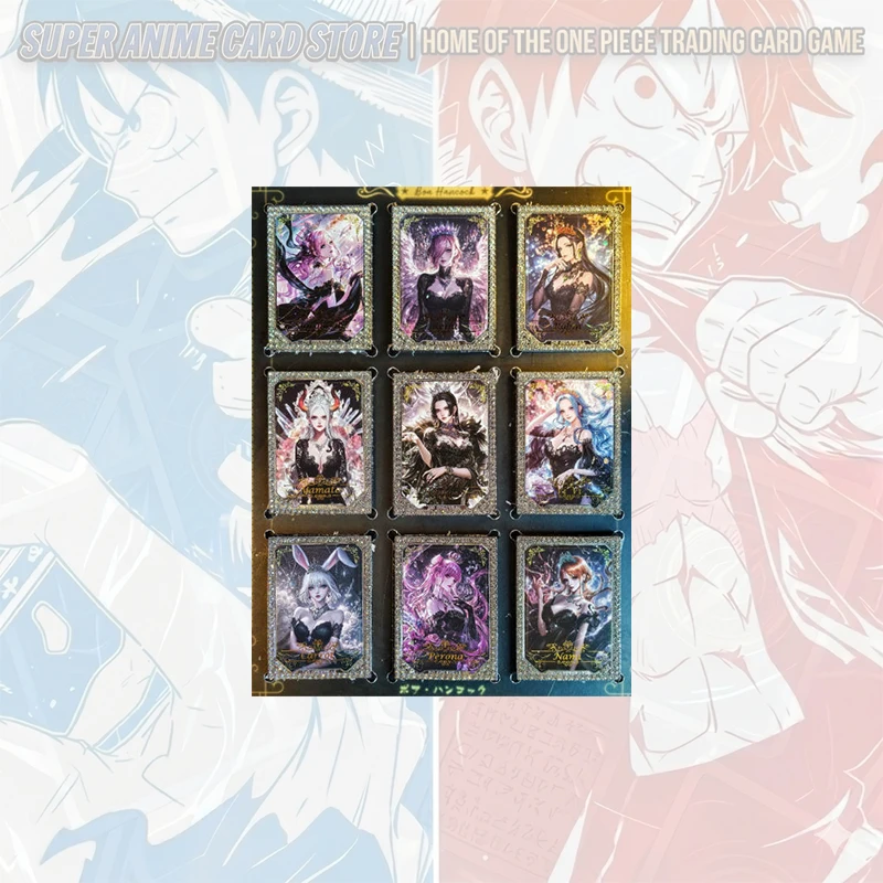Japanese Anime DQ ONE PIECE Metal Drill Card Nami Nefertari D Vivi UTA Boa Hancock Vinsmoke Reiju Yamato Collectible Cards