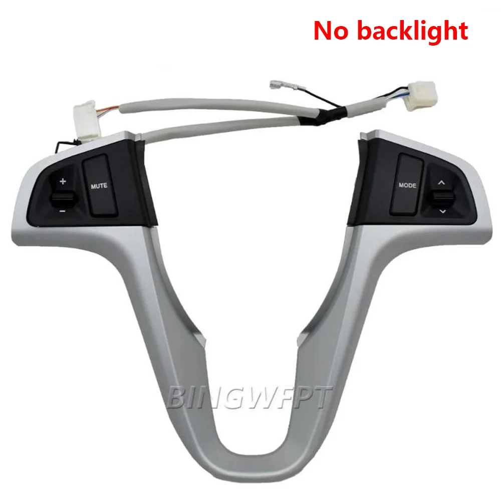 Silver Steering Wheel Control Buttons Switch Without Backlight For Hyundai VERNA Solaris 2010-2015