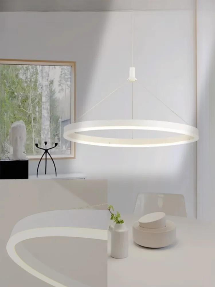 

Nordic Modern LED Pendant Light Circular Creative Simple Design for Bar Counter Restaurant Bedroom Personalized Hanging Light