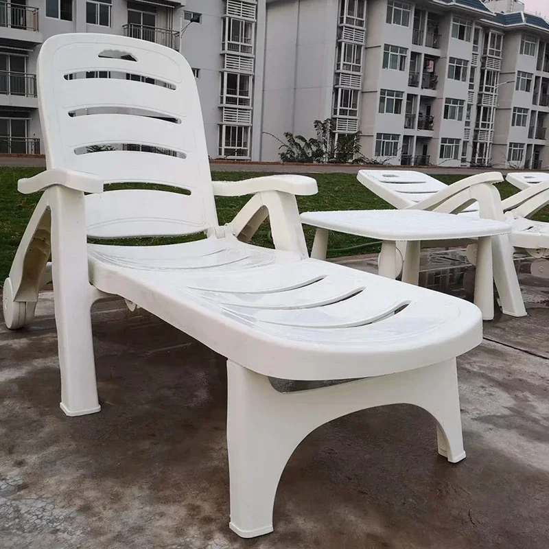 Premium Hot Sales Outdoor Furniture Folding Plastic Swimming Pool Sun Lounger Portable Beach Chair