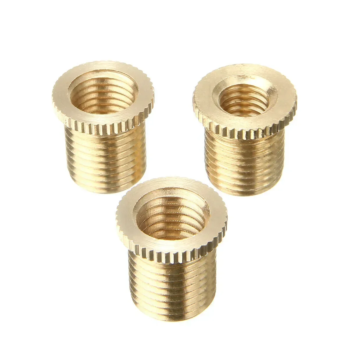 3pcs Gear Shift Knob Thread Adapter Nut Insert Kit M10x1.25 M10x1.5 M8x1.25 Aluminum Alloy Shift Knob Thread Adapter