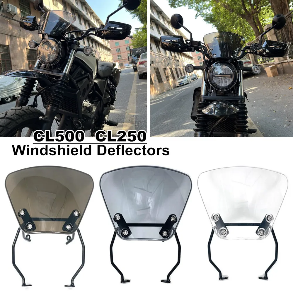 

Motorcycle Accessories Windscreen Windshield Deflector Protector Wind Screen For Honda CL500 CL250 cl 500 cl 250 2023 2024