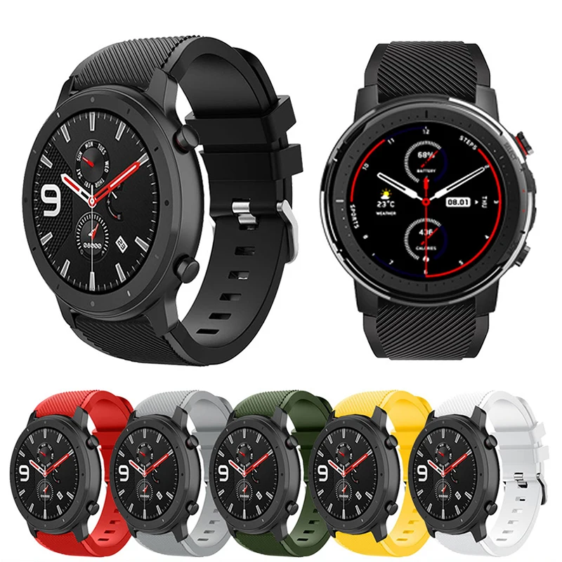 

22mm Silicone Band for Samsung Galaxy Watch 46mm Gear S3 Frontier Huawei Watch GT GT2 3 3Pro 4Pro 46mm Huami Amazfit GTR Strap
