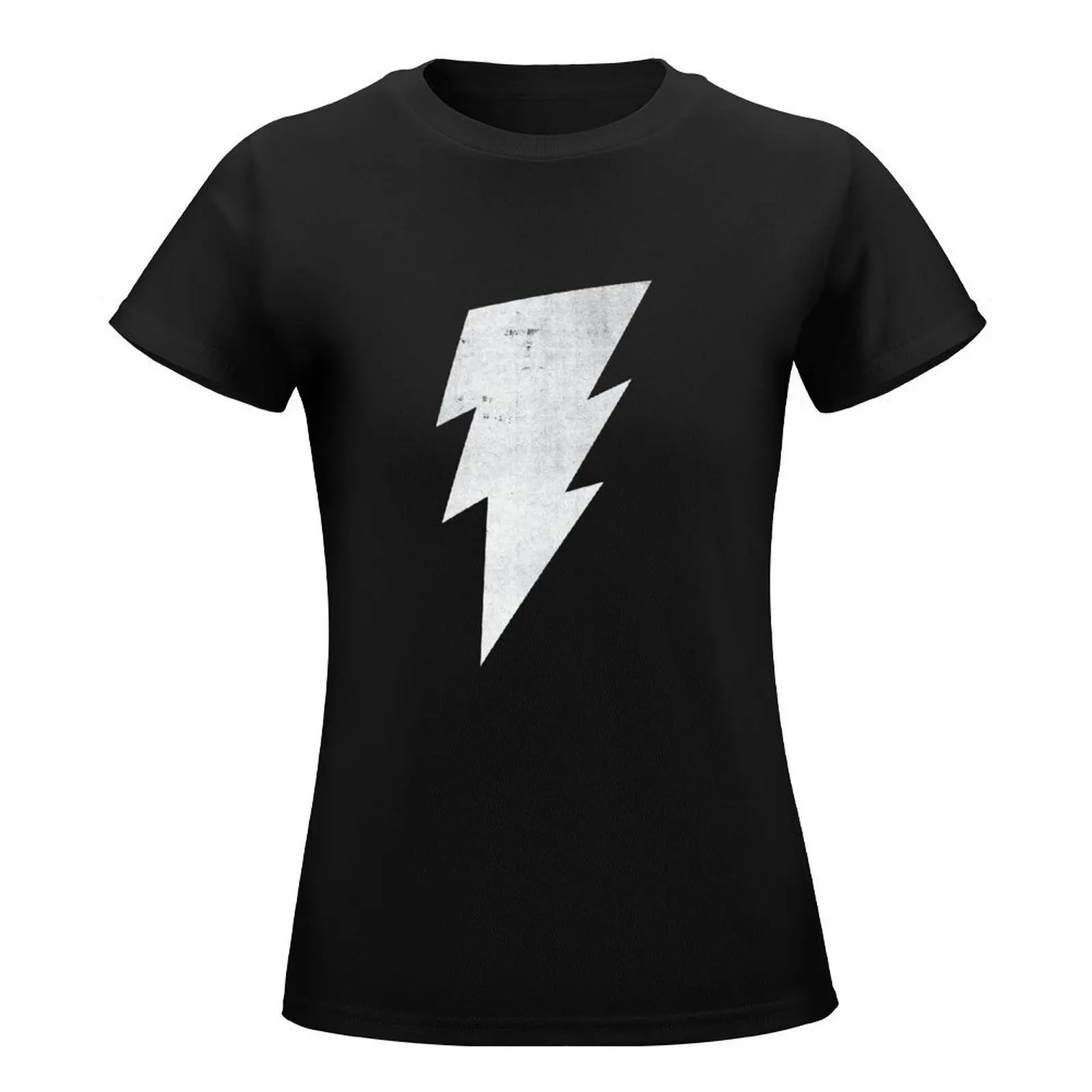 White Lightning Bolt T-Shirt tees oversized Top Women