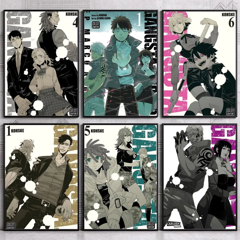 Cool Action Anime G-GANGSTA. Poster Wall Art Print Sticker for Bedroom Living Room Dorm Office Modern Home Decor Gift
