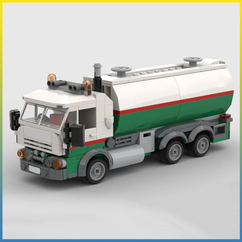 MOC 228 قطعة مدينة الهندسة وحدات خمر أوكتان ناقلة نماذج من الشاحنات الأفكار الإبداعية ألعاب أطفال هدية عيد ميلاد كتل التكنولوجيا #1
