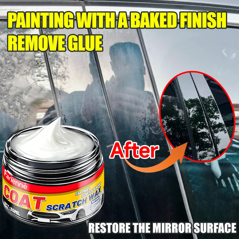 Car Scratch Remover Wax Polishing Compound Multi-Use for Light Scratches Swirls Paint Restoration Auto Body Care