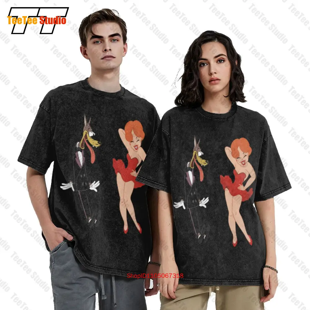 تي شيرت Big Bad Wolf & Red Hot Riding Hood Tex Avery Mgm كارتون عتيق كبير الحجم GB8M