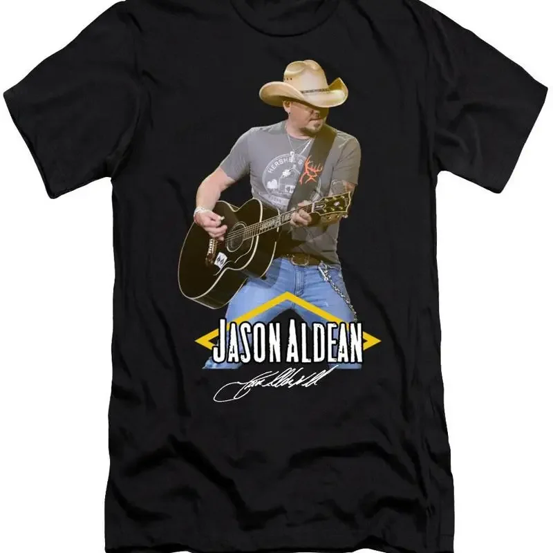 Jason Aldean Live In Concert Cotton T Shirt For Men Full Size