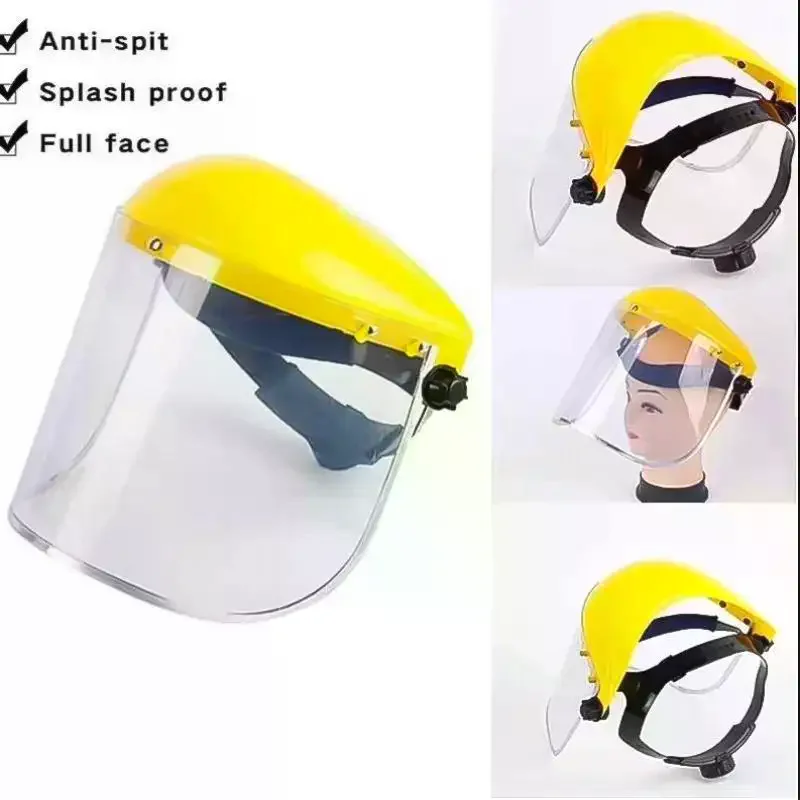 

【Новинка】Защитная жесткая маска для лица с регулируемым ремешком на голову, защитная жесткая полнолицевая маска